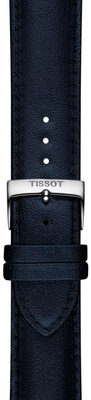 Leather strap Tissot T852.050.301 22mm, blue, vegan
