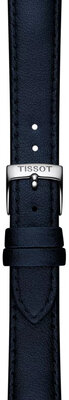 Leather strap Tissot T852.050.307 22mm, blue, vegan