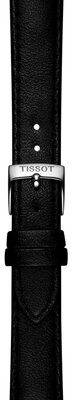 Leather strap Tissot T852.050.317 16mm, black, eco-leather