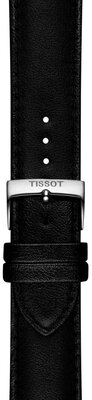 Leather strap Tissot T852.050.323 22mm, black, eco-leather