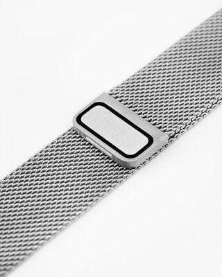 Steel bracelet Hirsch Milanaise L 30161434-2, silver, magnetic, length L, Quick Release