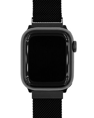 Steel bracelet Hirsch Milanaise L 30161450-5, black, magnetic, length L, Quick Release