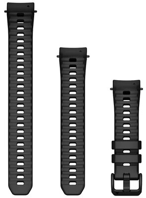 Silikonový řemínek Garmin 20mm, Black, + prodloužená část, 010-13397-01