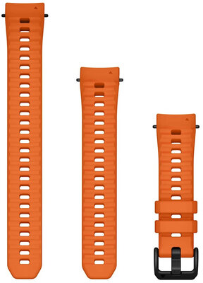 Silikonový řemínek Garmin 20mm (pro Instinct E), Ember Orange, + prodloužená část, 010-13397-03