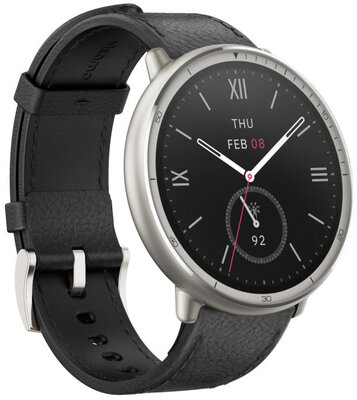 Amazfit Active 2 Premium (Round) Black Leather (+ spare strap)