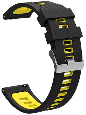 Silicone strap Ricardo 22mm (for Garmin Venu 3, Forerunner 265, Vívoactive 4 etc.), black V4, Quick Release