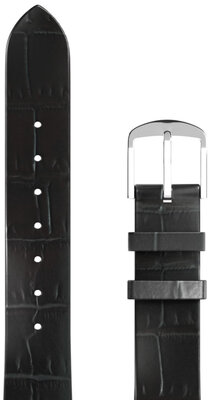 Leather strap JVD RBR14C819-LEA-V9 16mm, black