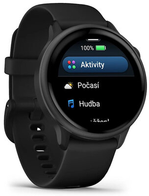 Garmin Vívoactive 6, Slate / Black, Silicone Band