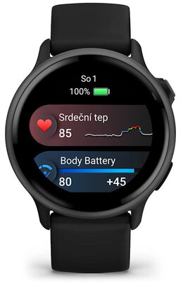 Garmin Vívoactive 6, Slate / Black, Silicone Band