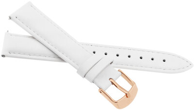 Leather strap JVD RJ-TSR 20mm, white