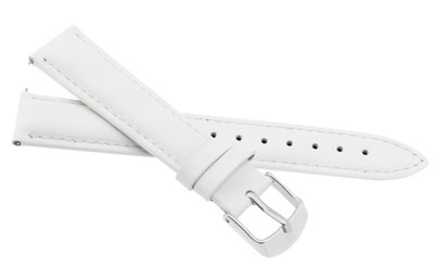 Leather strap JVD RJ-TSS 20mm, white, children's