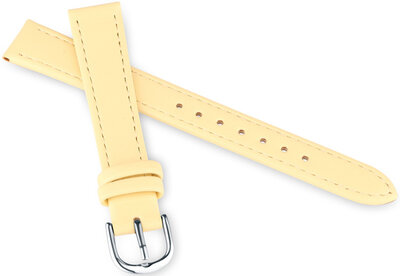Leather strap JVD RJ7227.1 14mm, yellow, children's