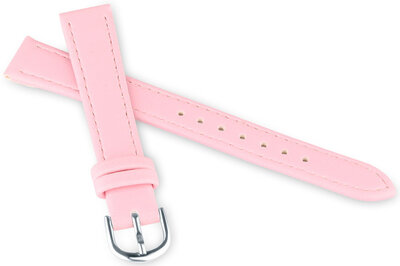 Leather strap JVD RJ7227.3 14mm, pink, children's