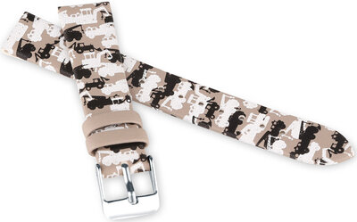Leather strap JVD RJ7227.1 16mm, brown, children's