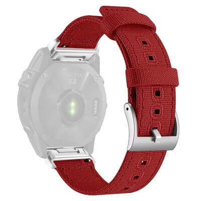 Nylon strap Ricardo 26mm (pro Garmin Fenix 8/7X/6X (51mm), Tactix aj.), Red, QuickFit