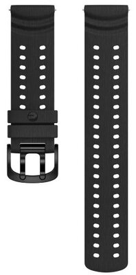 Polar 22mm silicone strap, black V2, size S-L