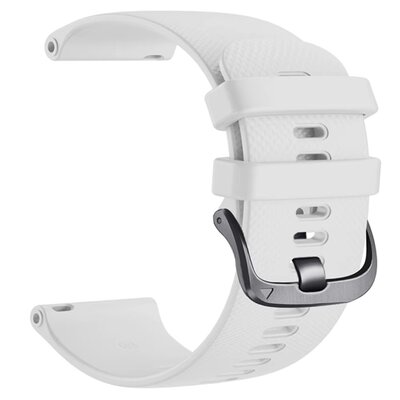 Ricardo silicone strap 20mm (for Garmin Venu, Venu Sq, Venu 2 plus, etc.), white, Quick Release, extended length