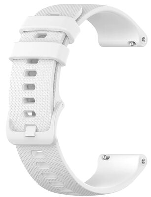 Ricardo silicone strap 20mm (for Garmin Venu, Venu Sq, Venu 2 plus, etc.), white V2, Quick Release