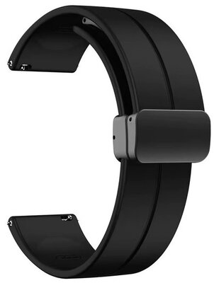 Ricardo Silicone Strap 22mm (for Amazfit Bip 5), Black, Quick Release