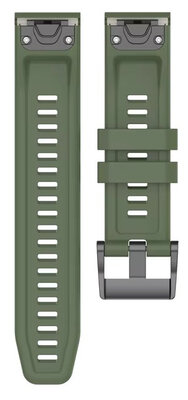Silicone strap Ricardo 22mm (pro Garmin Fenix 8/7/6 (47mm), Epix 2 aj.), Green V1, QuickFit