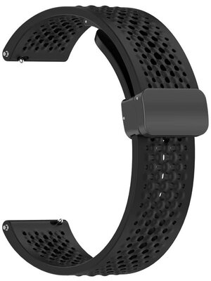 Silicone strap Ricardo 22mm (for Xiaomi), black V2, Quick Release