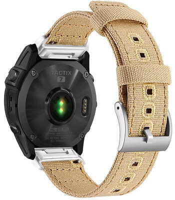 Ricardo Nylon Strap 22mm (for Garmin Fenix 8/7/6 (47mm), Epix 2 etc.), beige, QuickFit
