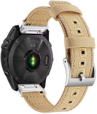 Ricardo 26mm Nylon Strap (for Garmin Fenix 8/7X/6X (51mm), Tactix etc.), beige, QuickFit