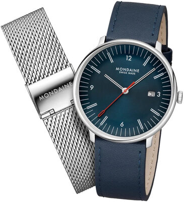 Mondaine Doppio Quartz MLE.41240.LQV.SET (+ náhradní řemínek)