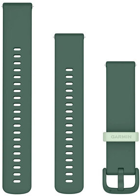 Silikonový řemínek Garmin 20mm, Jasper Green, Quick Release, + prodloužená část, 010-12932-66
