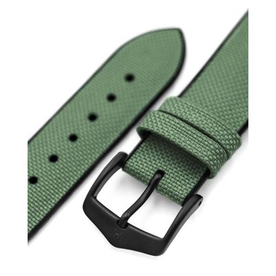 Textile strap Hirsch Arne L 0925090045-5, green, textile/natural rubber, length L, Quick Release