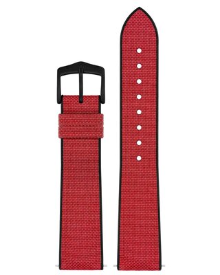 Textile strap Hirsch Arne L 0925090060-5, red, textile/natural rubber, length L, Quick Release