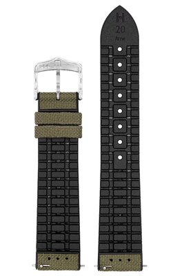 Textile strap Hirsch Arne M 0925090140-2, green, textile/natural rubber, length M, Quick Release