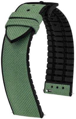 Textile strap Hirsch Arne M 0925090145-5, green, textile/natural rubber, length M, Quick Release