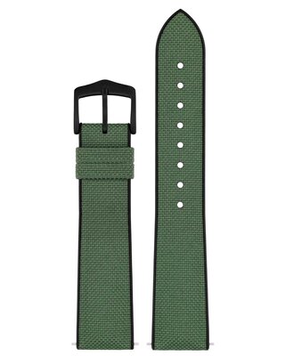 Textile strap Hirsch Arne M 0925090145-5, green, textile/natural rubber, length M, Quick Release
