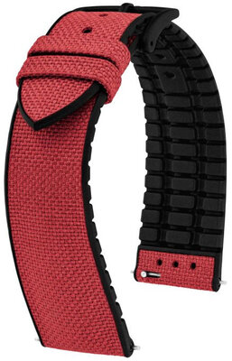 Textile strap Hirsch Arne M 0925090160-5, red, textile/natural rubber, length M, Quick Release