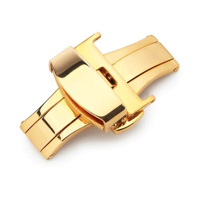 Gold butterfly watch clasp