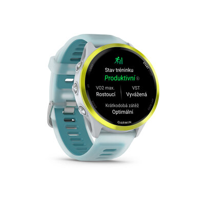 Garmin Forerunner 570 (47mm), Amp Yellow, Translucent Whitestone, Turqoise Band