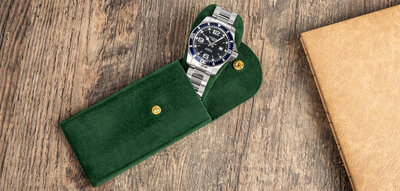 Watch case Ricardo Varese, green