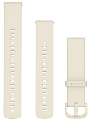 Silikonový řemínek Garmin 20mm (pro Venu, Venu Sq, Venu 2 plus aj.), béžový, Quick Release, + prodloužená část, 010-12932-65