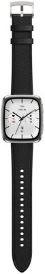 Amazfit Active 2 (Square) Black Leather (+ replacement strap)