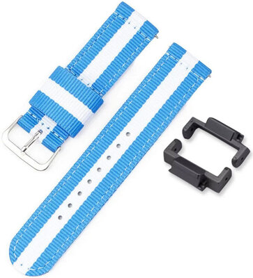 Textile strap Ricardo 16mm (for Casio G-Shock GA-2100/GA-2110, DW-5600, GW-6900), blue, NATO, + grey adapter