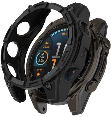 Protective cover (for Garmin Fenix 8, 43mm), silicone, black