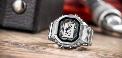 時計 Casio Ring Watch Stainless Steel CRW-001 Casio Watch 50th Anniversary Casio Ring Watch CRW-001-1JR Size