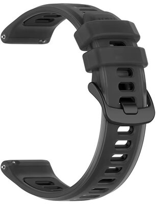Silicone strap Ricardo 22mm (pro Garmin Forerunner 570 (47mm) aj.), black, Quick Release