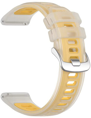 Silicone strap Ricardo 22mm (pro Garmin Forerunner 570 (47mm) aj.), Yellow, Quick Release