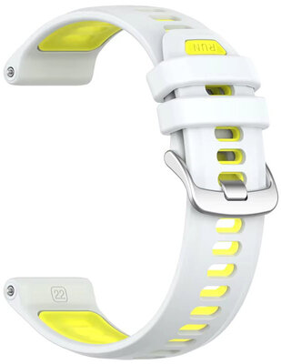 Silicone strap Ricardo 22mm (pro Garmin Forerunner 970 aj.), White, Quick Release