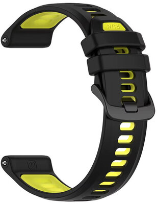 Silicone strap Ricardo 22mm (pro Garmin Forerunner 970 aj.), black V1, Quick Release