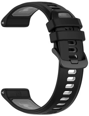 Silicone strap Ricardo 22mm (pro Garmin Forerunner 970 aj.), black V3, Quick Release