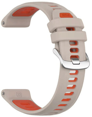 Silicone strap Ricardo 22mm (pro Garmin Forerunner 970 aj.), Beige V1, Quick Release