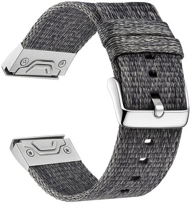 Nylon strap Ricardo 20mm (pro Garmin Fenix 8/7S/6S (43mm), aj.), Grey V2, QuickFit